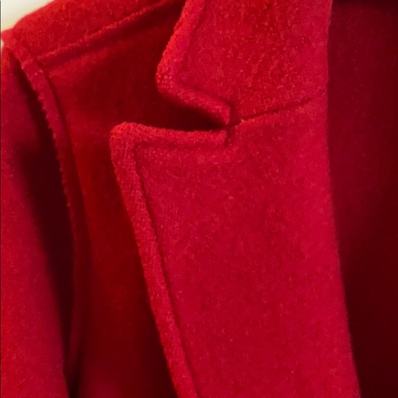 j crew wool coat red daphne
